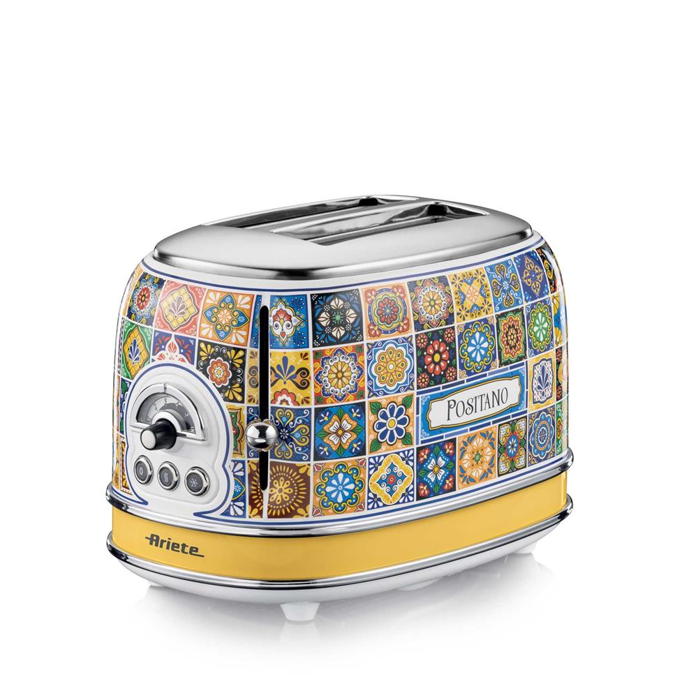 Ariete Positano Toaster, Mediterranes Design, 2-Scheiben-Toaster mit 6 Bräunungsstufen