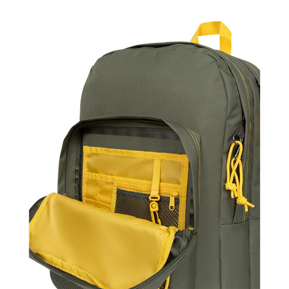 Eastpak PINNACLE, Großer Rucksack, KontrastKhakiYellow (grün), 38L, Rucksack mit 2 Fächern