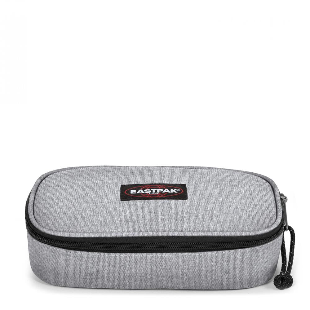 Eastpak Federmäppchen OVAL XL SINGLE Sunday Grey (grau), große Federmappe, Federtasche