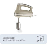 Ariete Vintage Handmixer, Beige, Elektrischer Mixer 450W, 5 Stufen Turbo, Schneebese, Knethaken