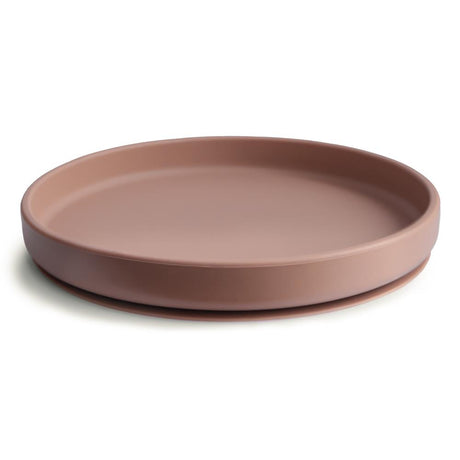 Mushie Silikon-Kinderteller, Cloudy Mauve, Teller mit Rutschfestem Saugnapf