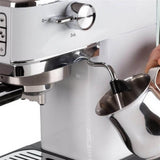 Ariete Moderna Espressomaschine Slim, Weiß, Siebträgermaschine, 1-Tassen-Kaffeemaschine