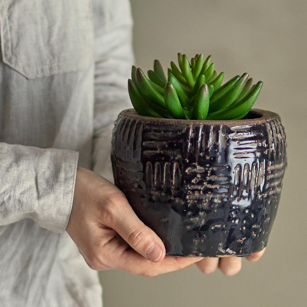 Bloomingville Echeveria Kunstpflanze Grün Kunststoff 24cm