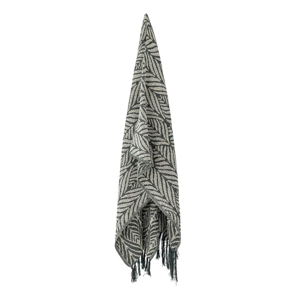 Bloomingville Ugento Decke Grün Baumwollmischung L160xW130 cm Gewebt