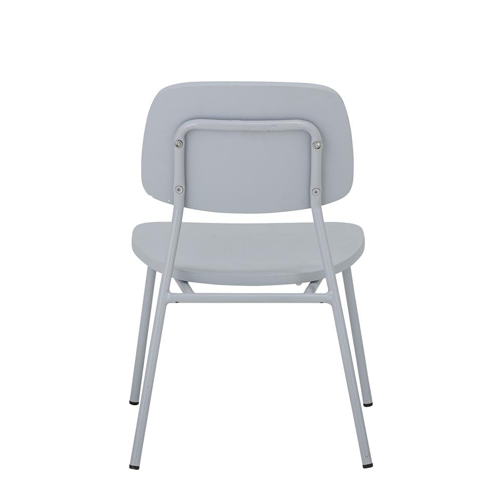 Bloomingville MINI Gugga Stuhl, kleiner grauer Kinderstuhl, aus Sperrholz und Eisen