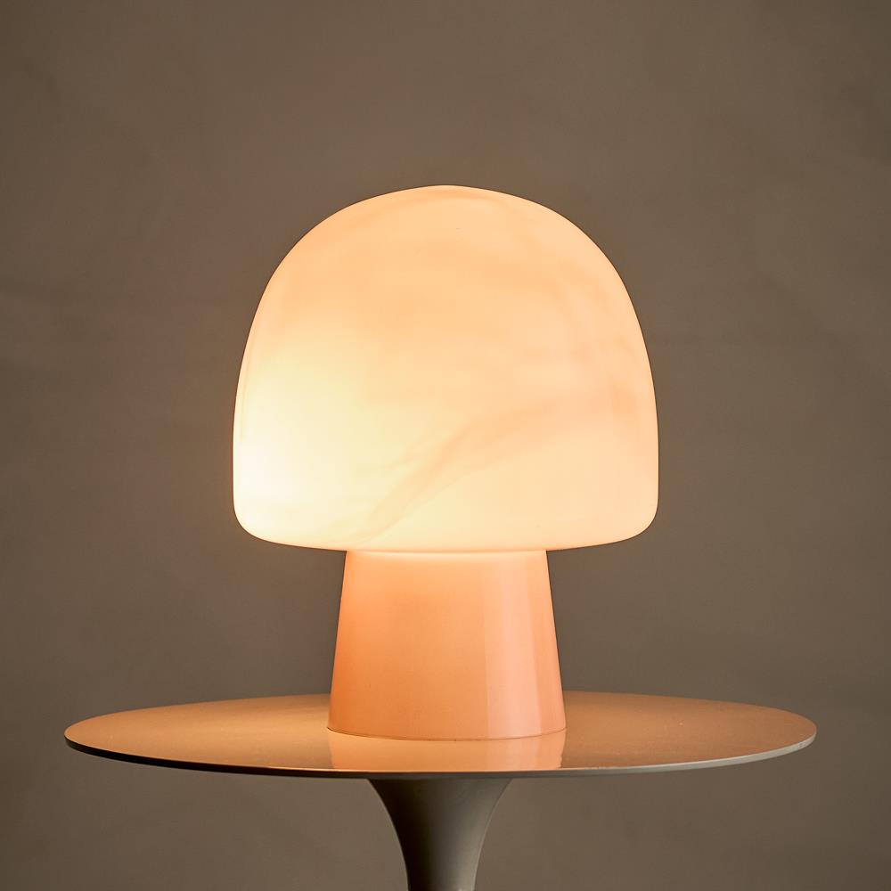 Bloomingville Paddy Tischlampe Rosa Glas 26,5 cm