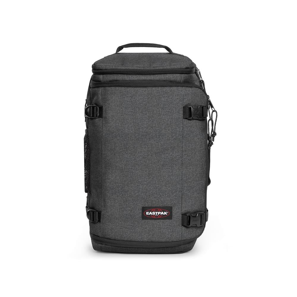 Eastpak CARRY PACK, Reiserucksack, Black Denim (schwarz), 30L, Reisetasche mit Flaschenhalter und Laptopfach