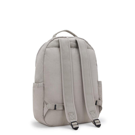 Kipling SEOUL L, Großer Rucksack, Grey Gris (grau), 27L, mit 15-Zoll-Laptopfach