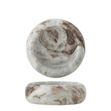 Bloomingville Indah Schale D15 cm natur - Marmorschale skulptural für Tischdeko & Wohnaccessoires