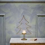 Bloomingville Miki Teelichthalter Gold Metall Weihnachtsbaum Teelichthalter