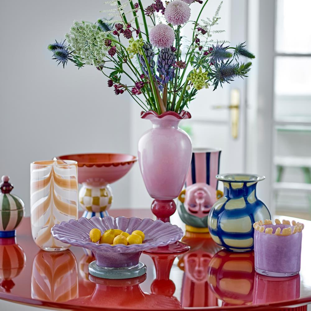 Bloomingville Miss Jody Vase Bunt Steingut Deko-Vase 22,5cm