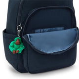 Kipling SEOUL L, Großer Schulrucksack mit 15-Zoll-Laptopfach, 27L, Blue Green Block (blau)