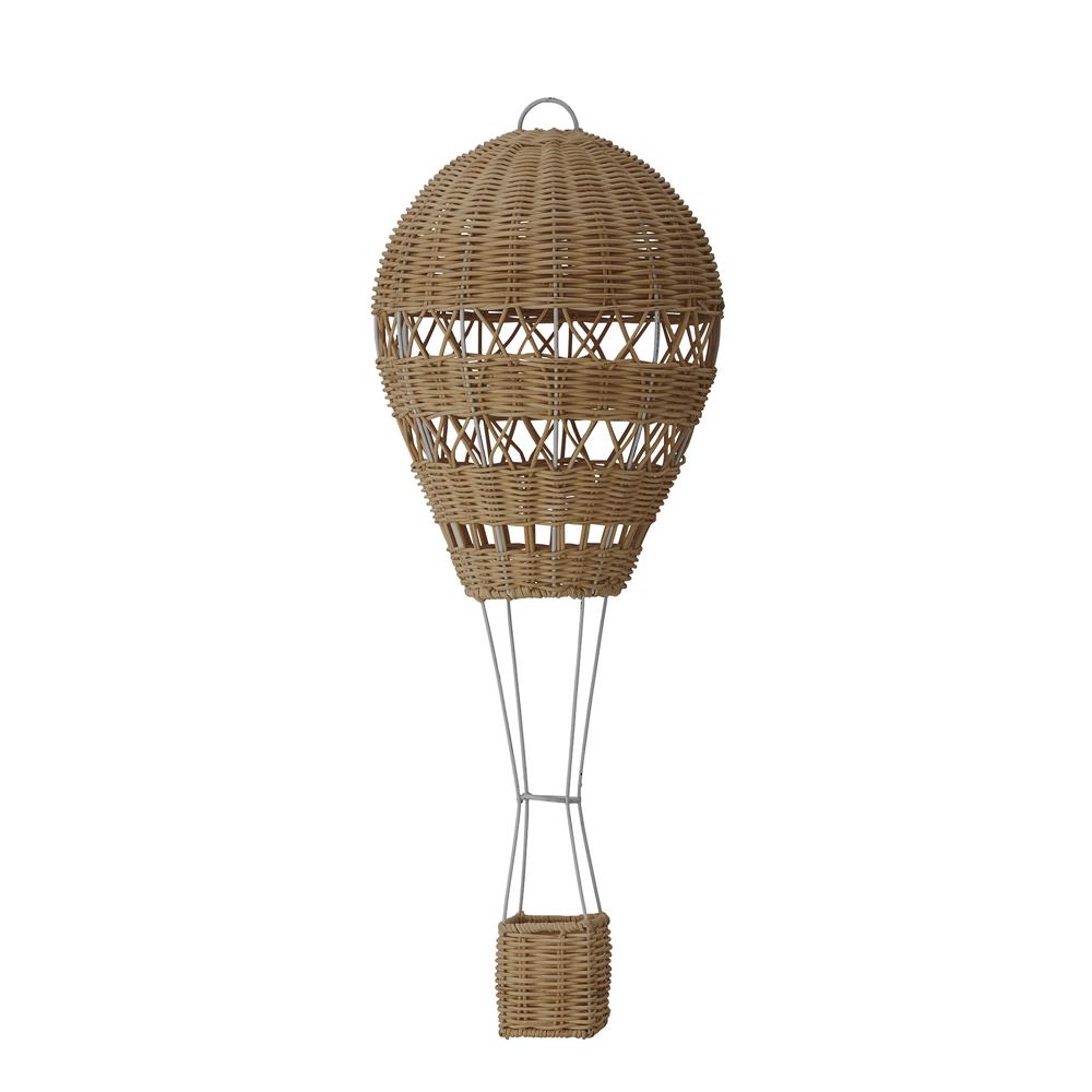 Bloomingville MINI Huggi Deko Heißluftballon Braun Rattan 25x60cm