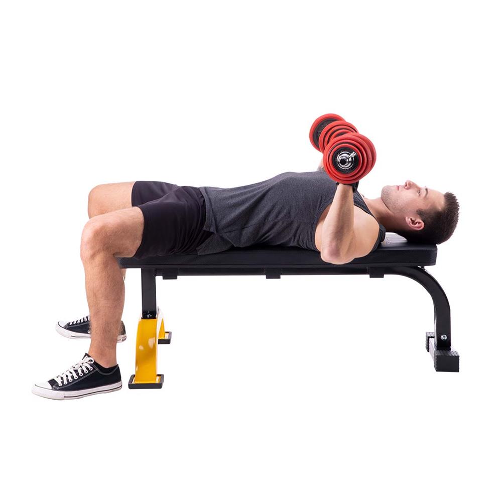 Flachbank Hantelbank 200 kg Trainingsbank | HMS Premium L8012
