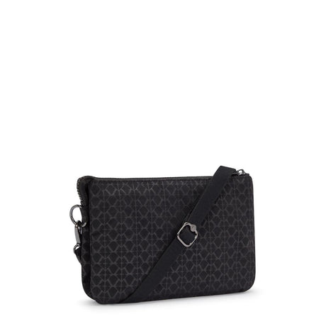 Kipling RIRI Kleine Umhängetasche, Schultertasche in Signature Emb (schwarz)