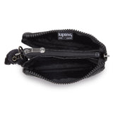 Kipling CREATIVITY S, kleine Geldbörse, Signature Emb (schwarz), Portemonnaie mit Reißverschluss