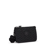 Kipling CREATIVITY S, kleine Geldbörse, Signature Emb (schwarz), Portemonnaie mit Reißverschluss
