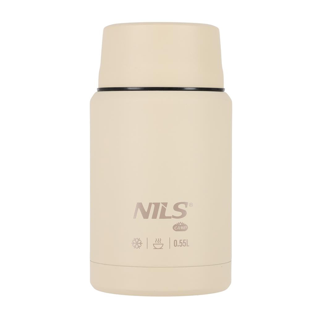NILS Speisethermos 550 ml Beige Edelstahl Thermobehälter auslaufsicher