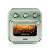 Ariete Vintage 2in1 Heißluftfritteuse und Ofen, Grün, 16L Air Fryer, 1400W, bis 230 °C, Drehspieß