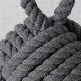 BOLTZE Zuber Knoten Türstopper Fensterstopper Buchstütze Maritimes Design | 2 Stück Grau/Weiß