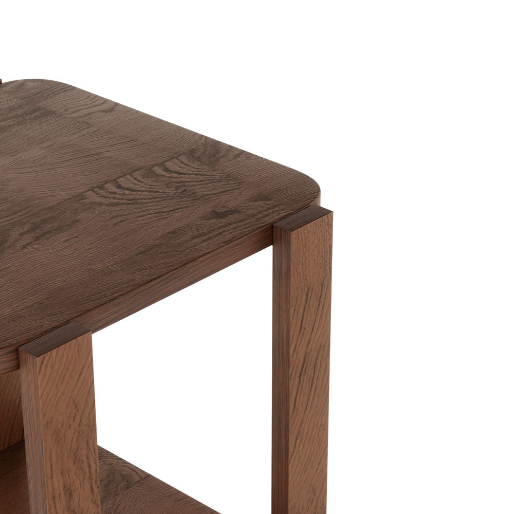 Umbra Bellwood Beistelltisch, Moderner Couchtisch und Nachttisch aus Bugholz in Walnuss Antik
