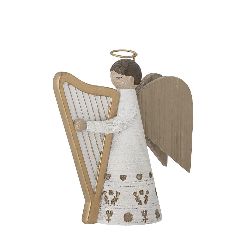 Bloomingville Abba Kerzenhalter – 4er Set in Weiß, Lucia-Prozession aus Polyresin