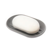 Umbra Touch Seifenschale Grau ovale Seifenablage mit Soft Touch Finish für Badezimmer und Küche