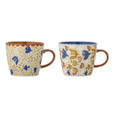 Bloomingville Anniversary Becher Bunt Steingut D9,5xH8 cm 2er Set – farbiges Tassen-Set