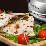 G3Ferrari elektrischer Pizzaofen Delizia Pizzamaker 1200 W für Pizza Ø 31cm silber Pizzamaker mit feuerfestem Naturstein