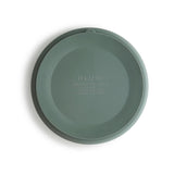 Mushie Silikon-Kinderteller, Cambridge Blue, Geteilter Teller mit Rutschfestem Saugnapf
