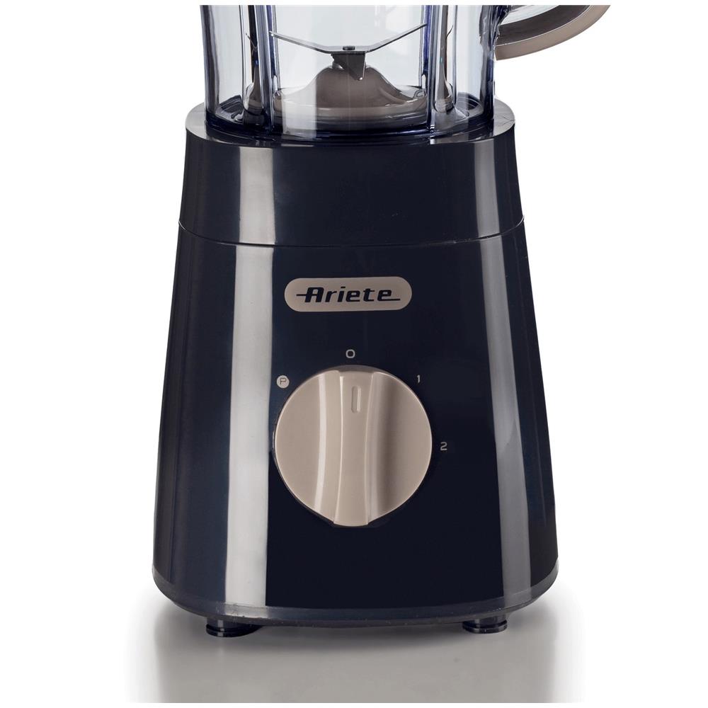 Ariete Breakfast Standmixer, Dunkelgrau, 1,5L Mixer mit Ice Crush Funktion, Klassisches Design