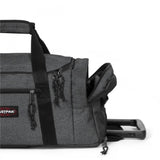 Eastpak LEATHERFACE S +, Kleine Reisetasche, Black Denim (grau), 41L, mit 2 Rädern