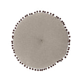 Bloomingville Cizzy Kissen mit Quasten Baumwolle Braun 40 cm Rund