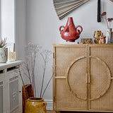 Bloomingville Tarun Deko‑Vase braun aus Steingut – skulpturale Vase für Wohnzimmer