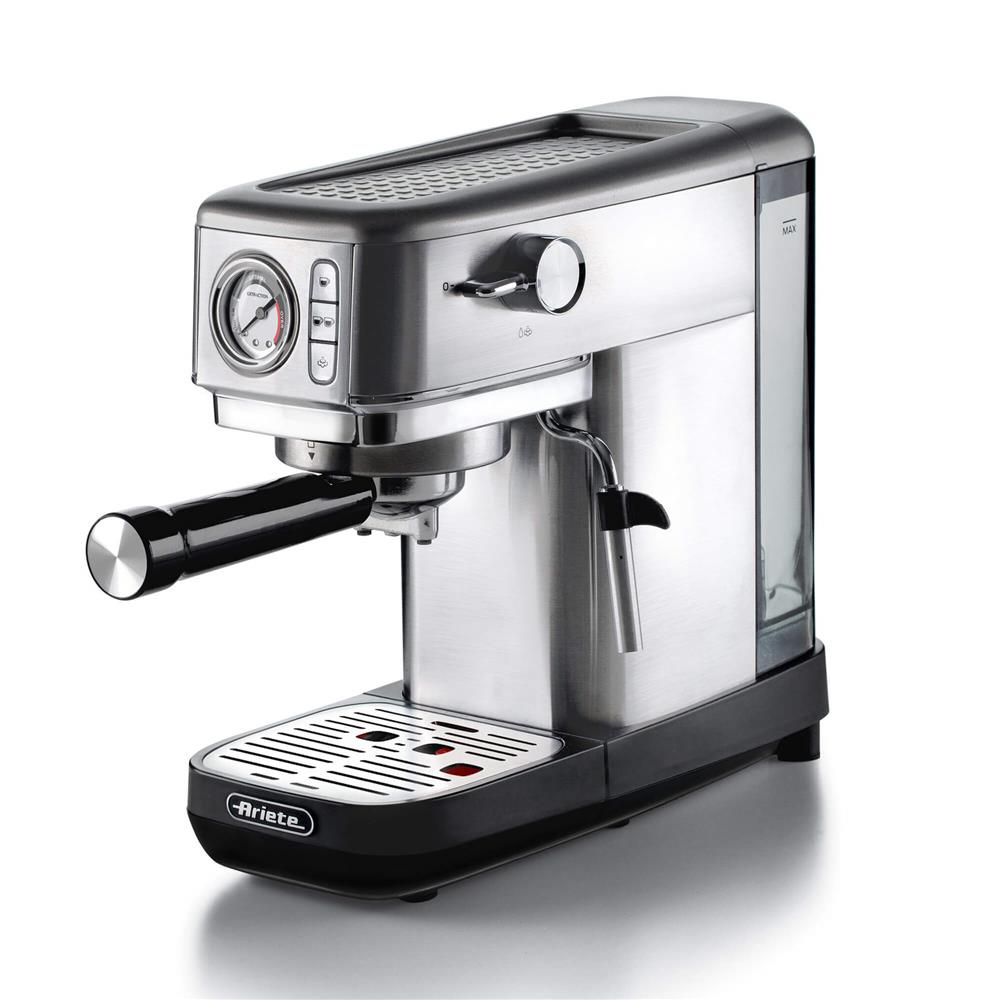 Ariete Espressomaschine, Silber, Siebträgermaschine für Pulver und ESE-Pads