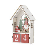 Bloomingville Edmund Adventskalender aus Sperrholz – Weihnachtsdeko Hausform