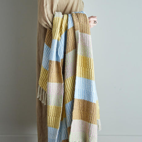 Bloomingville Isnel Decke bunt recycelte Baumwolle 160x130 cm