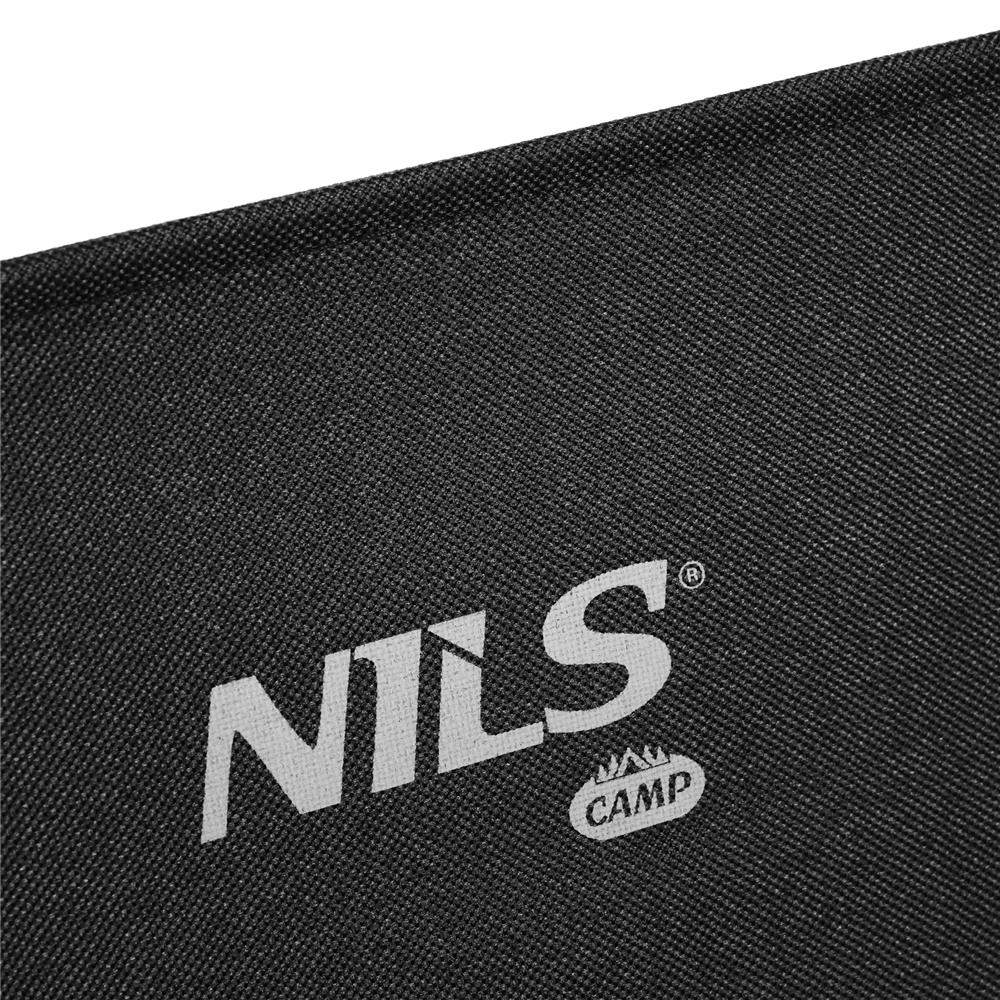 NILS CAMP Klappstuhl – faltbarer Campingstuhl für Garten & Outdoor, schwarz