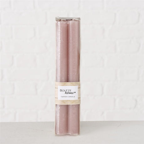 BOLTZE Stabkerze Melia hellrosa 4 Stück 20cm Kerzen Wachskerzen Leuchterkerzen Tafelkerzen
