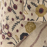 Bloomingville Eydis Decke 160x130 cm – Nachhaltige Baumwolle mit floralem Druck & Fransen