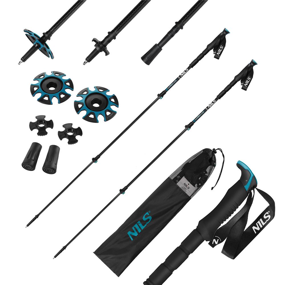 NILS Trekkingstöcke TK8607 Carbon 80% Profi Wanderstöcke