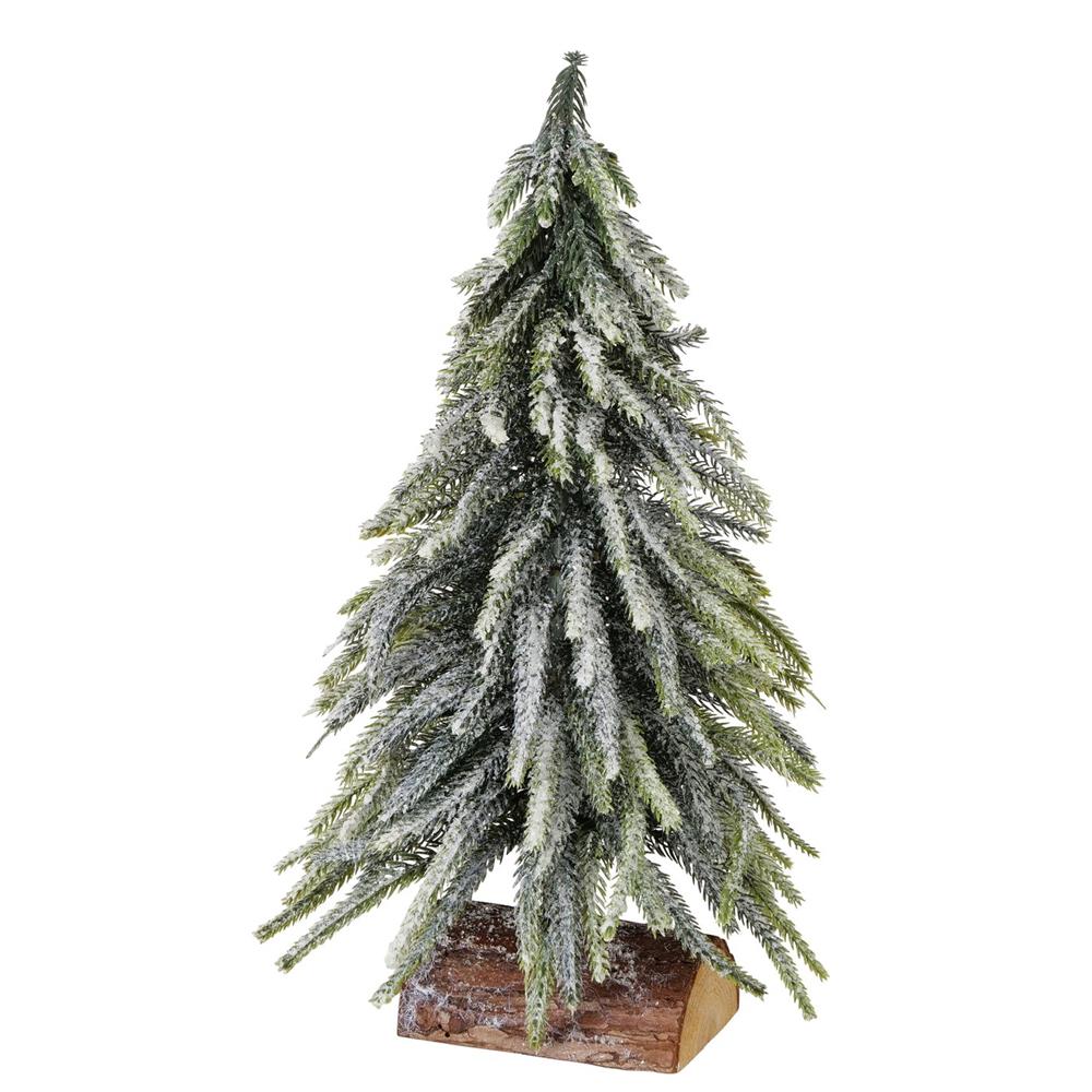 BOLTZE Weihnachtsbaum Tanni – Dekobaum aus Spießtanne & Kunststoff, beschneit, 33 cm hoch