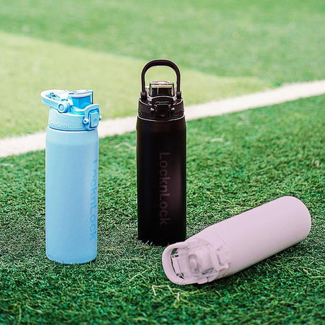 LocknLock Edelstahl Trinkflasche 720 ml Blau - Thermoflasche One-Touch auslaufsicher