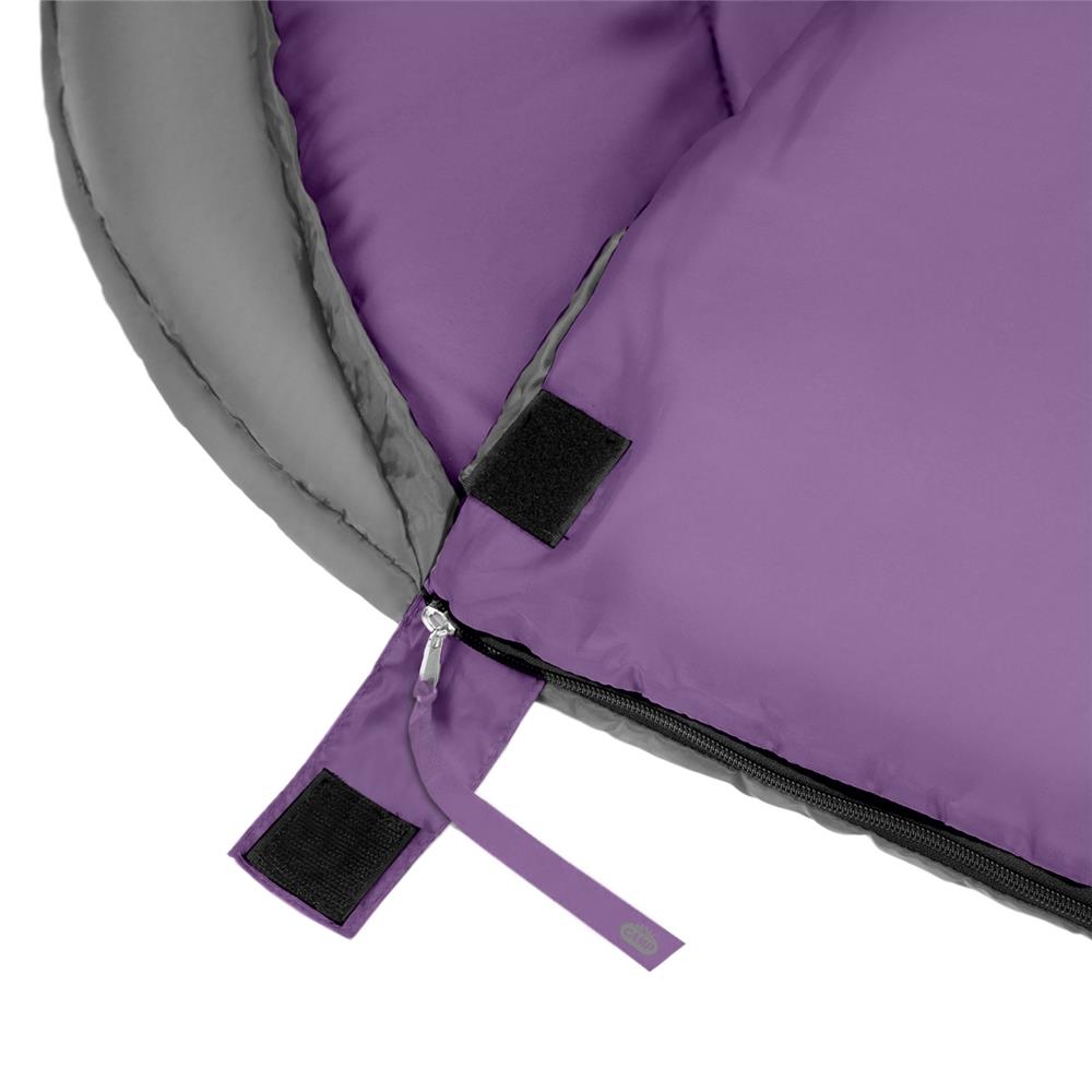 NILS CAMP Schlafsack Größe M Grau-Violett - Mumienschlafsack für Outdoor, Trekking & Camping