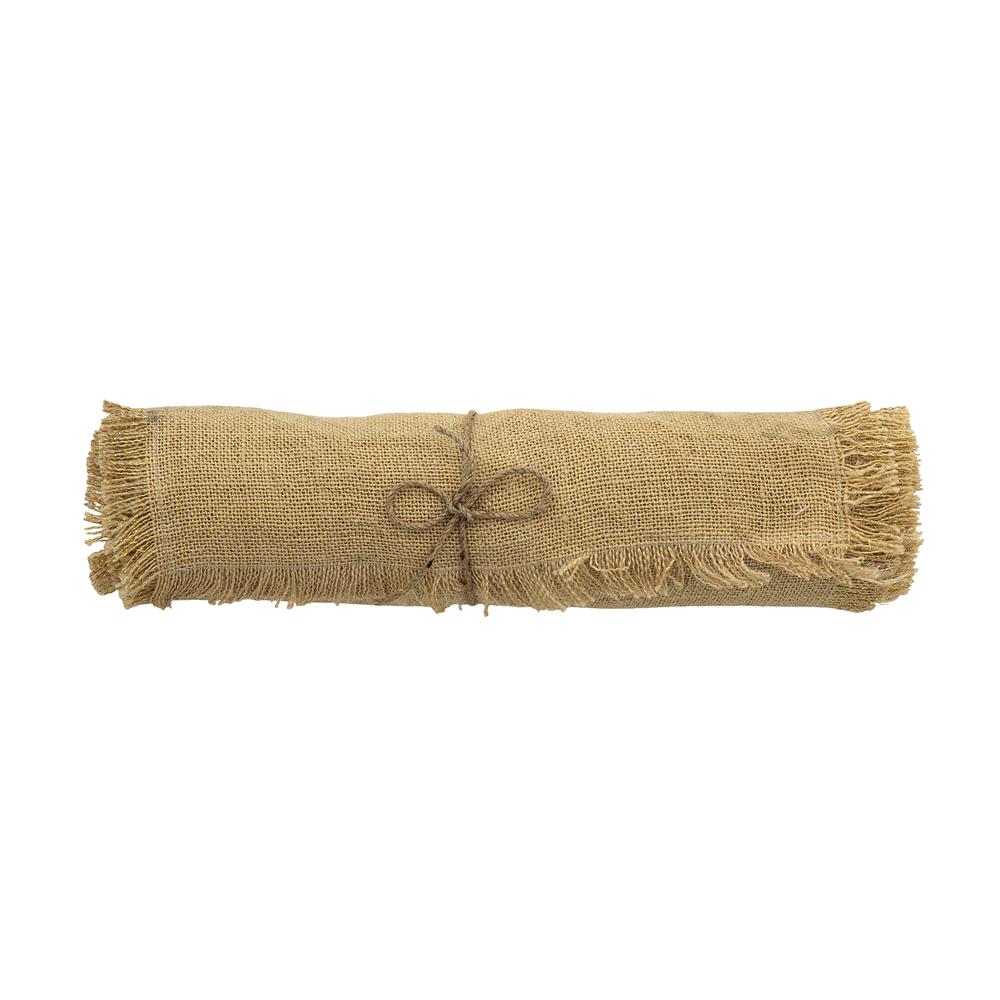 Bloomingville Janavi Tischläufer Gelb Jute 550 cm Weihnachts-Tischdeko