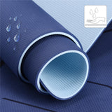 Yogamatte 183 x 61 x 0,8 cm Fitnessmatte Blau Gymnastikmatte rutschfest | HMS YM10