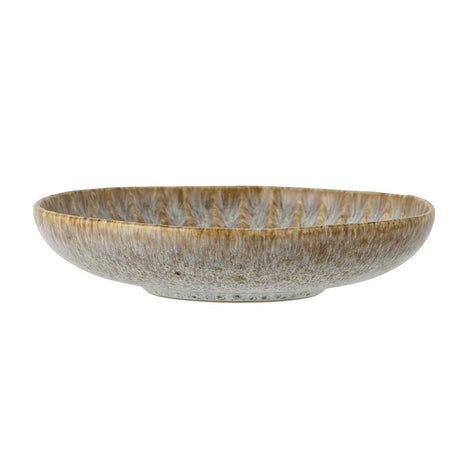 Bloomingville Fleur Teller, Natur, 22cm, Steingut, dänisches Design