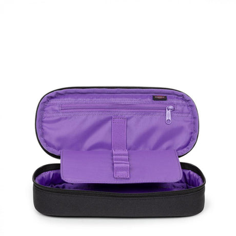 Eastpak OVAL SINGLE, Federmäppchen, KontrastVineyrd (schwarz), mittelgroße Federmappe, Federtasche