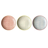 Bloomingville Carla Teller, 3er Set, Bunt, 25cm, Steingut, dänisches Design