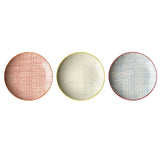 Bloomingville Carla Teller, 3er Set, Bunt, 25cm, Steingut, dänisches Design